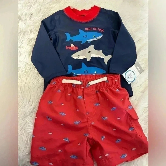 Carter's Other - Carter’s 18 months old‎ swim trunk outfit. new